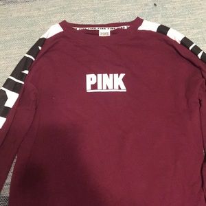 Pink brand, maroon long sleeve sweater